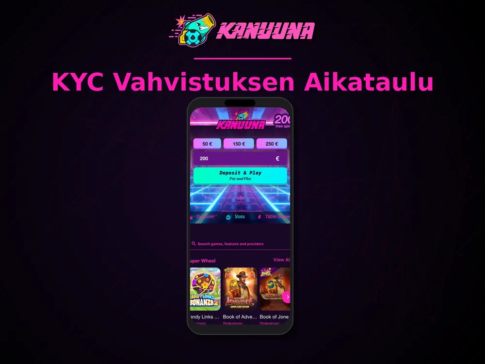 Kanuuna - KYC Vahvistuksen Aikataulu