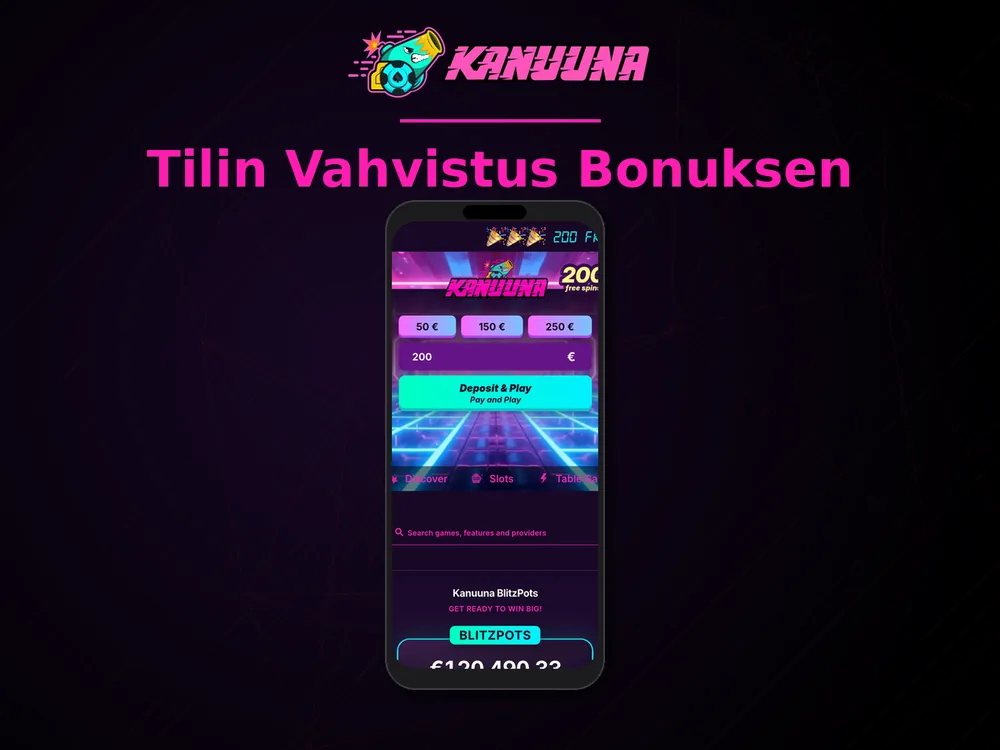 Kanuuna - Tilin Vahvistus Bonuksen
