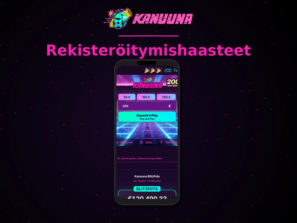 Kanuuna - Rekisteröitymishaasteet