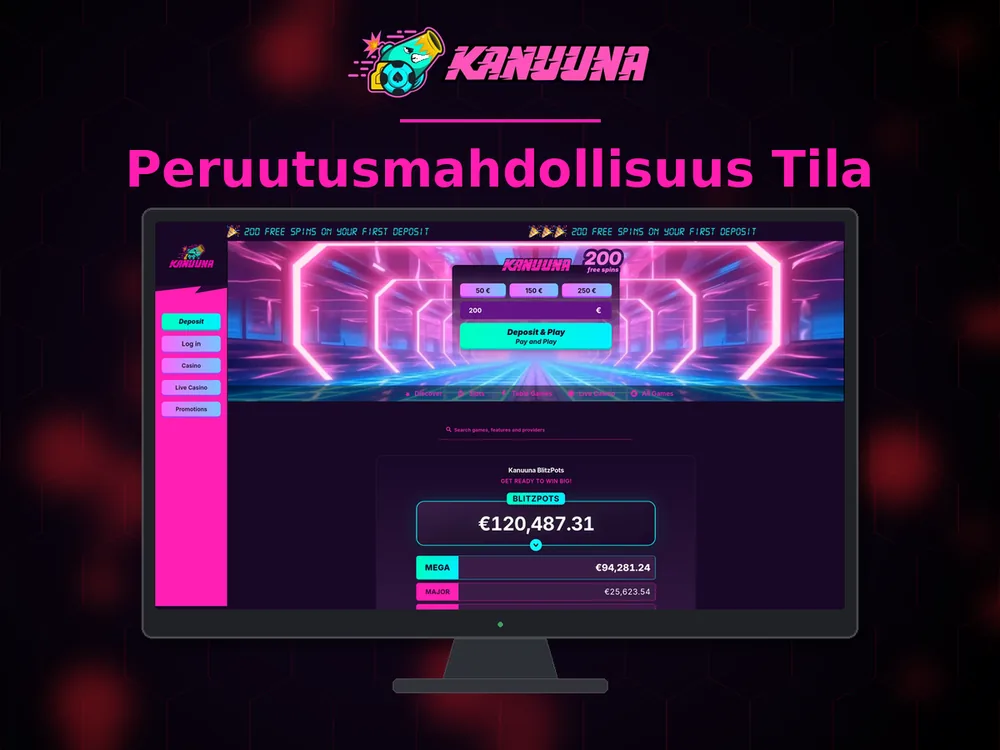 Kanuuna - Peruutusmahdollisuus Tila